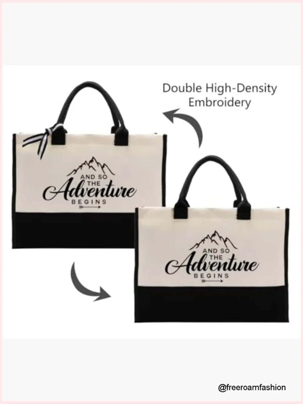 Cotton Canvas Tote Bag Inspirational Gift Reusable Grocery Shopping Bag Heavy